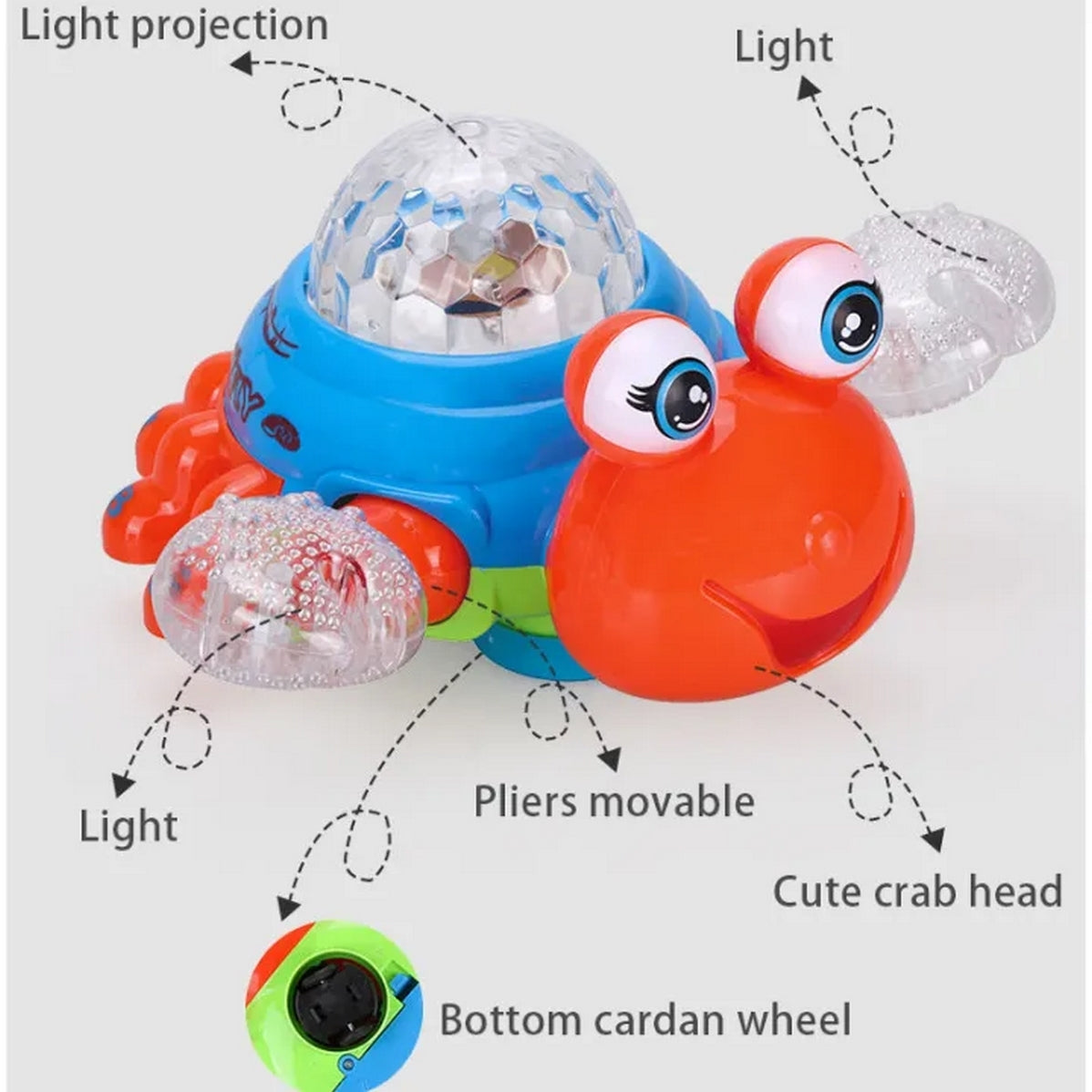 Juguete Cangrejo Interactivo Musica Movi