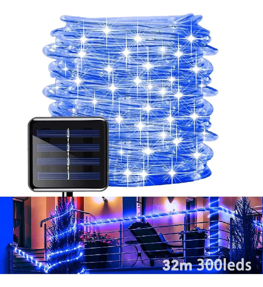 Luz Solar Navidad 30 mts Maguera Impermeable