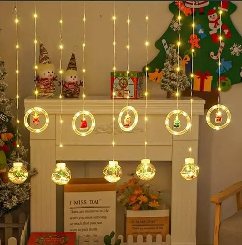 Luces de navidad 3mx70cm circulo/bolas