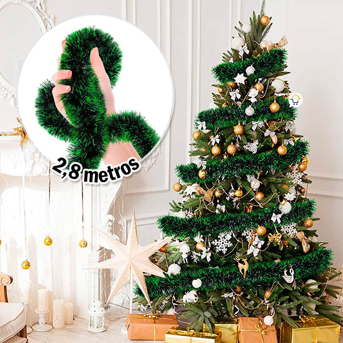 Guirnalda Clasica Navidad Decoracion