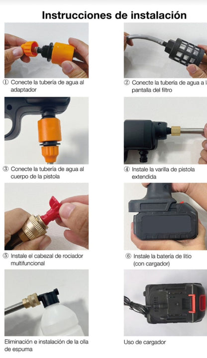 Hidro lavadora portátil 2 Baterias