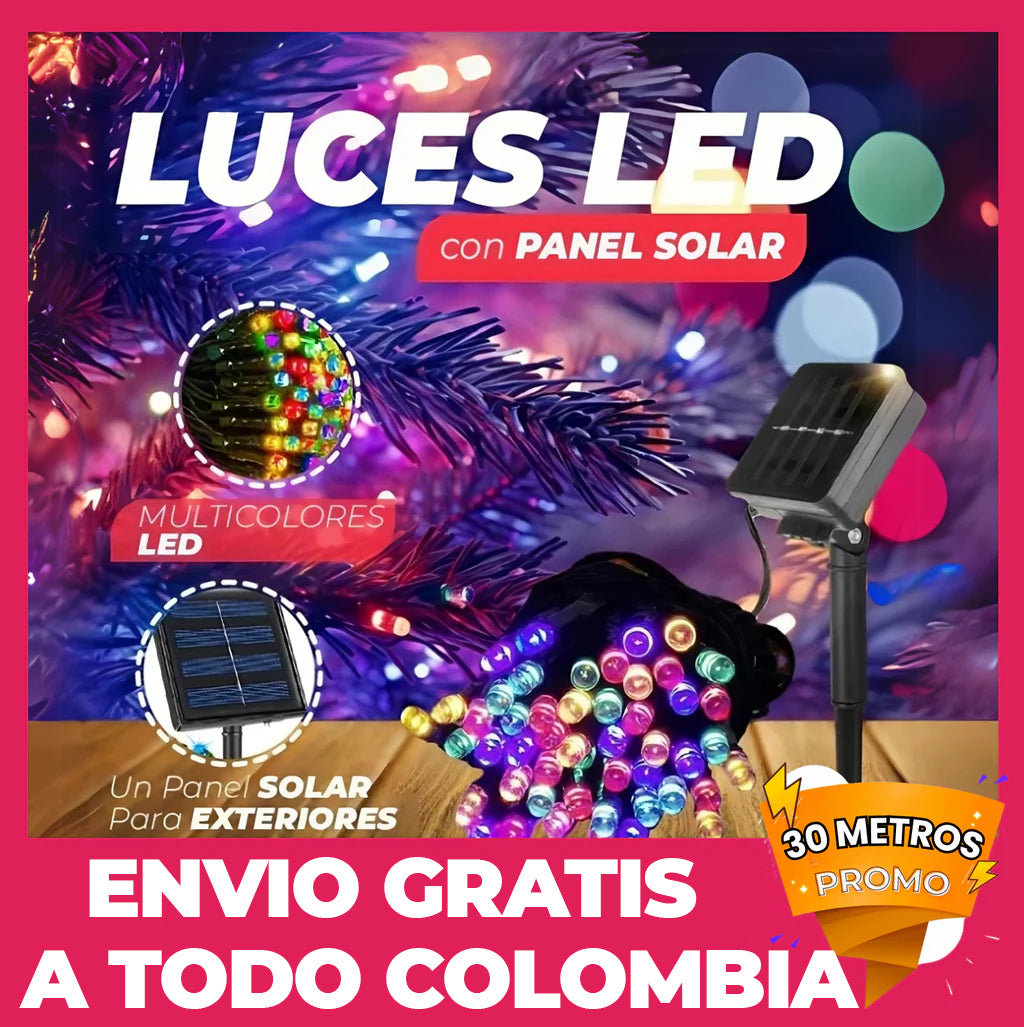 Luces Navidad  Energía Solar Prem 300Led