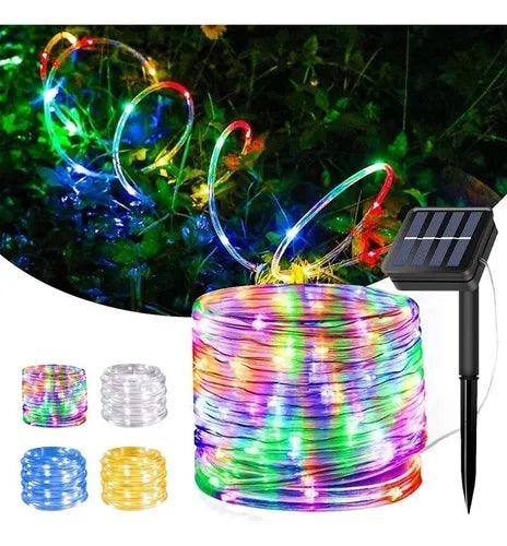 Luz Solar Navidad 30 mts Maguera Impermeable