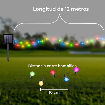 Luces Navidad Energía Solar 30 Metros ( SE CARGA CON ENERGIA SOLAR )