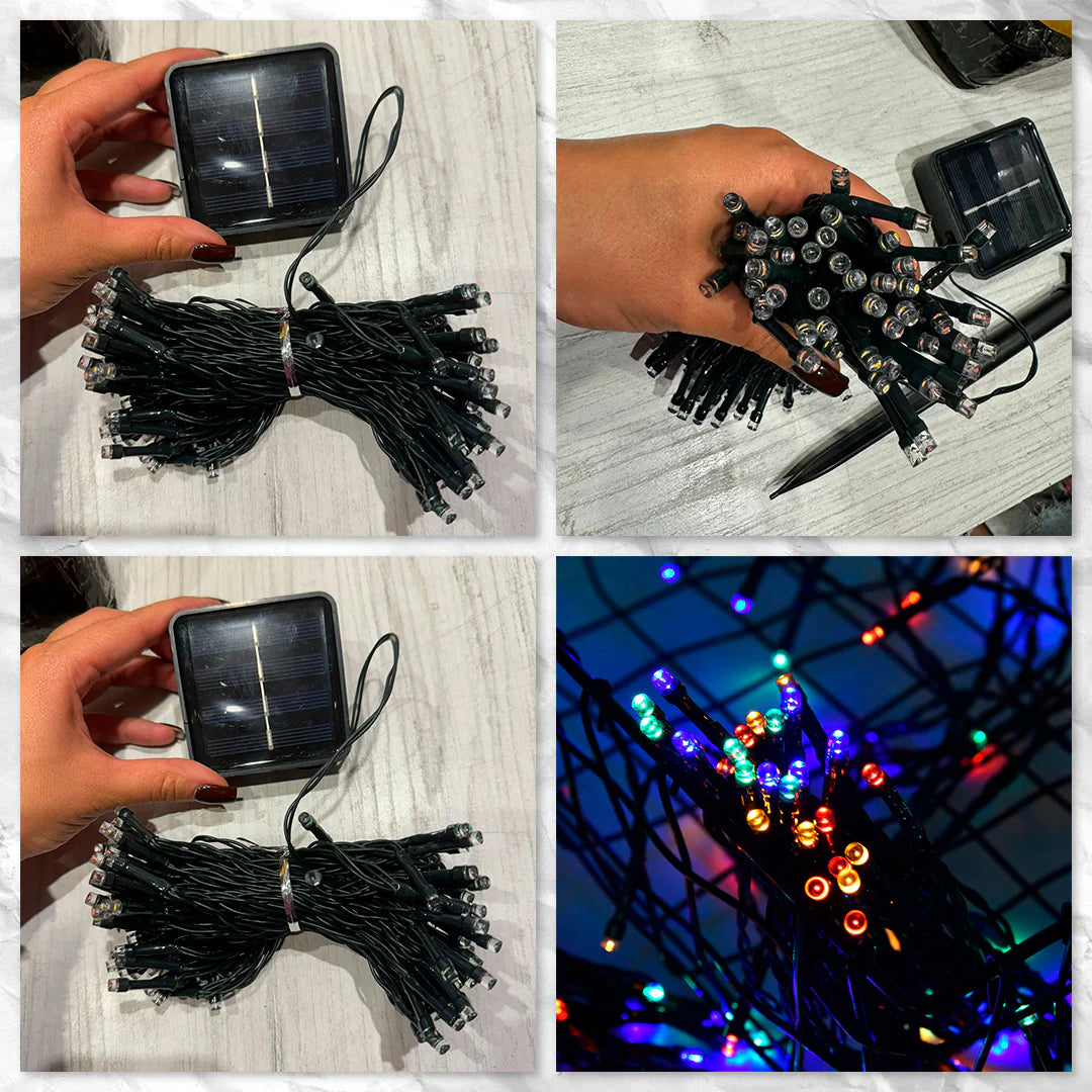 Luces Navidad Energía Solar 30 Metros ( SE CARGA CON ENERGIA SOLAR )