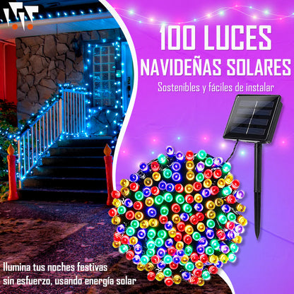 Luces Navidad Energía Solar 30 Metros ( SE CARGA CON ENERGIA SOLAR )
